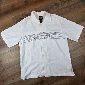 Harley Davidson Tribal Mechanic Shirt Men M Bowling Style Rayon Blend Biker Art